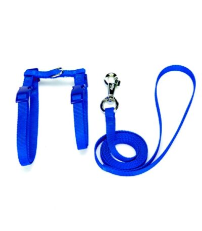 Kedi Göğüs Bel Tasması Dokuma 22/36 cm Mavi