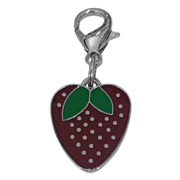 Eastland Kedi Köpek Tasma Süsü Çilek Desenli 2*2.5 cm Bordo